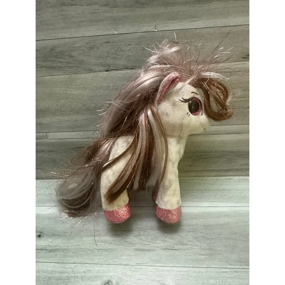 Ty The Beanie Cinnamon Gray and Pink Glitter Unicorn Plush toy